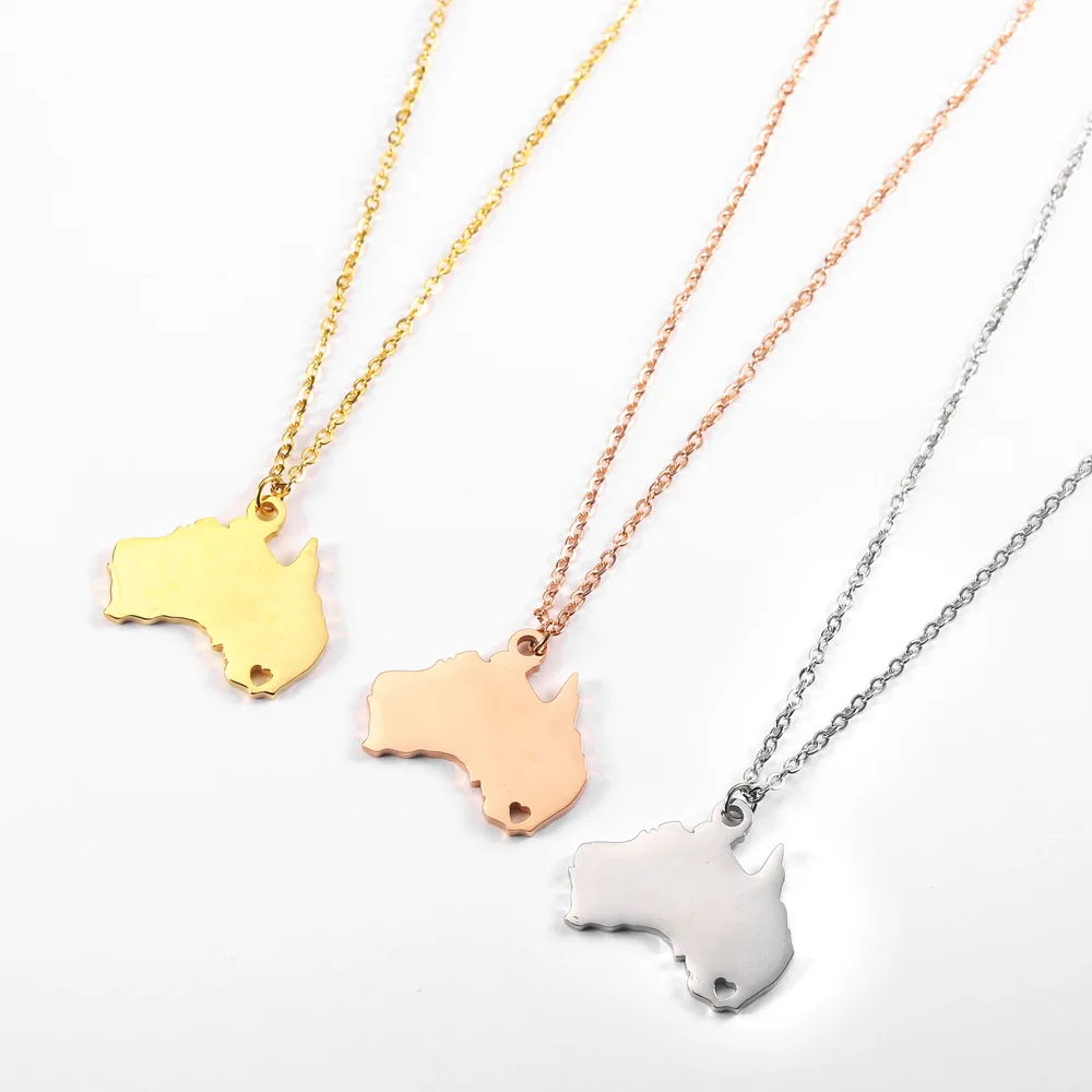 Legenstar Очаровательное ожерелье с подвеской карта Австралии чокер золото серебро