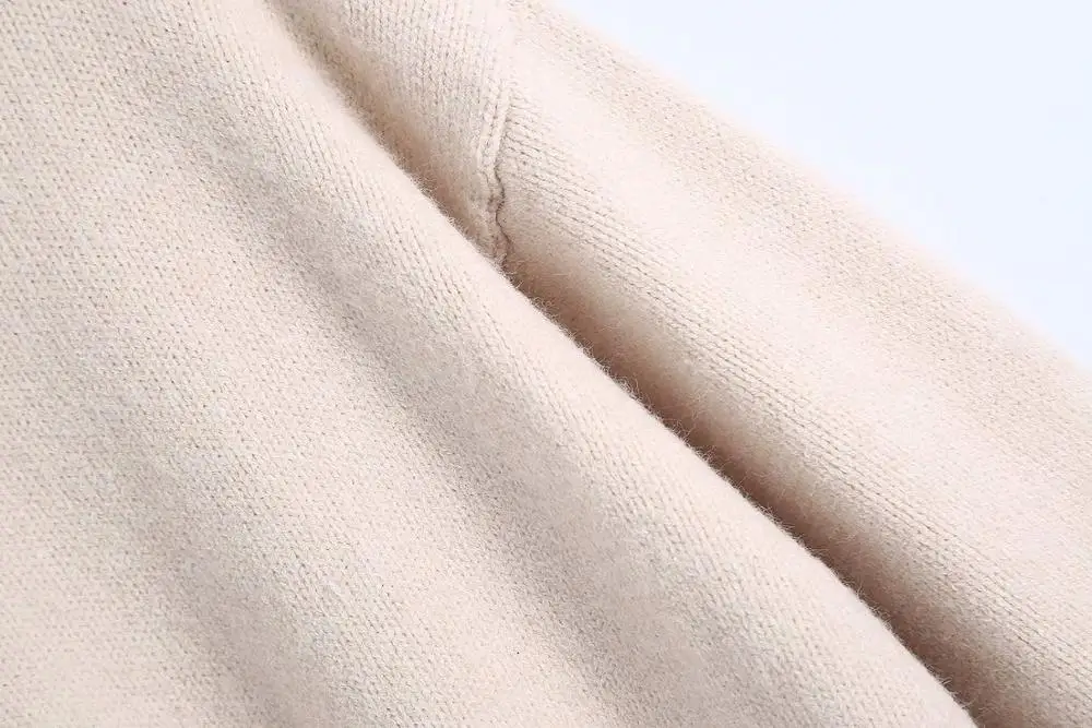 

Za 2020 New Winter Women Sweater with O-neck Cute Cartoon Girl Print Long Sleeve Knitted Pullover Femme Casual Loose Thick Top