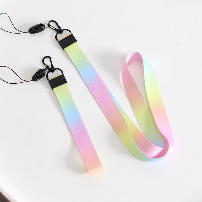 Градиентный Радужный шейный ремешок Ремешки для ID карты идентификационной Карты