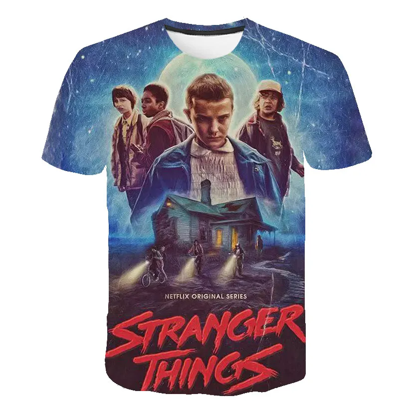 3D Футболка с принтом Для мужчин/Для женщин/Детские Stranger Thing s 3 футболка 3d футболка Stranger Thing футболка одиннадцати лет топы, футболки - Цвет: Asian size 5185