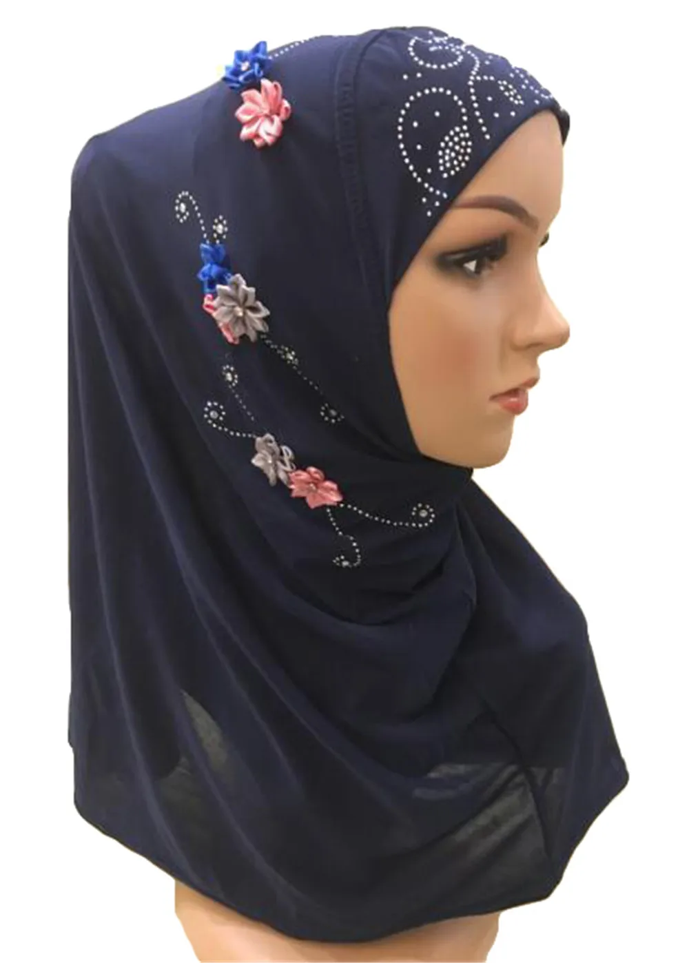 Цельный женский хиджаб Amira модный головной платок с отверстиями в виде