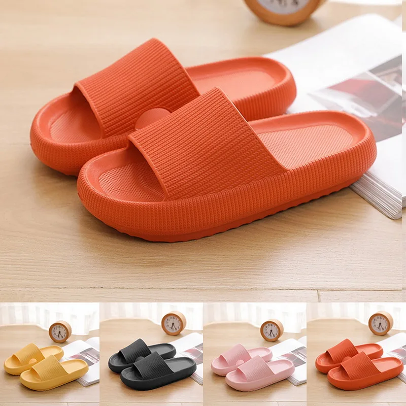 

Slippers Women Fashion Summer Non-slip Sandals Shoes Beach Slides High Heels Shower Slipper Soft Sole Women Men Ladies Bathroom