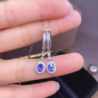 the latest designnatural tanzanite earings ladies party jewelry 925 pure silver high end jewelry monopoly