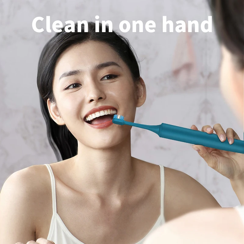 

Professional Electric Toothbrush USB Inductive Charging Dentists Sonic Adults Waterproof Toothbrush Black 2 Heads & Travel Case