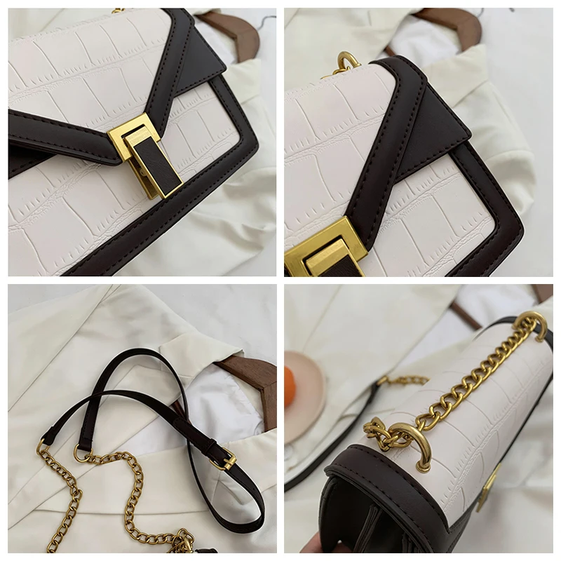 Маленькая квадратная сумка женская модные однотонные сумки-мессенджеры через