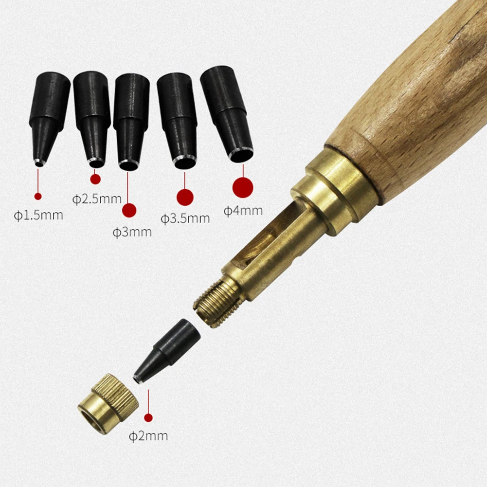 

Drill Leather Punching Tool Hole Puncher Portable Screw Punch Automatic Belt Leather Craft Tools