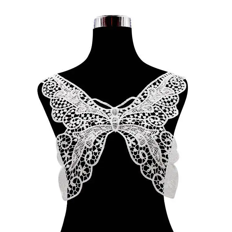 С вышивкой с круглой горловиной для творчества искусственные Съемная воротники