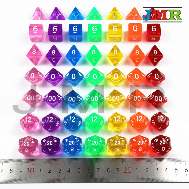 7 шт./компл. многогранные игровые игральные кости Rpg Dnd набор D4 D6 D8 D10 % D12 D20 идеально