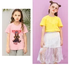 Футболка с короткими рукавами для мальчиков и девочек, От 3 до 9 лет