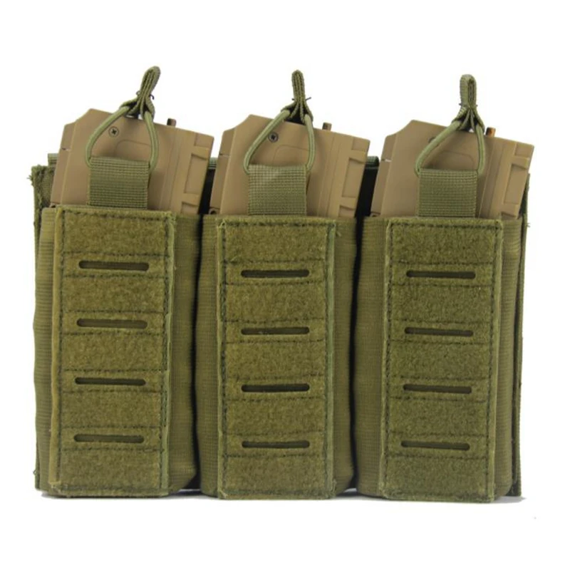 

Tactical Double Triple Molle Magazine Pouch for Ar15 M4 M16 5.56 7.62mm Rifle Mag Pouch Bag Hunting Airsoft Vest Waist Carrier