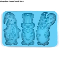 gnome silicone mold fondant resin crafts clay candy jewelry gumpaste mold keychain mould christmas stencil latex rubber molds