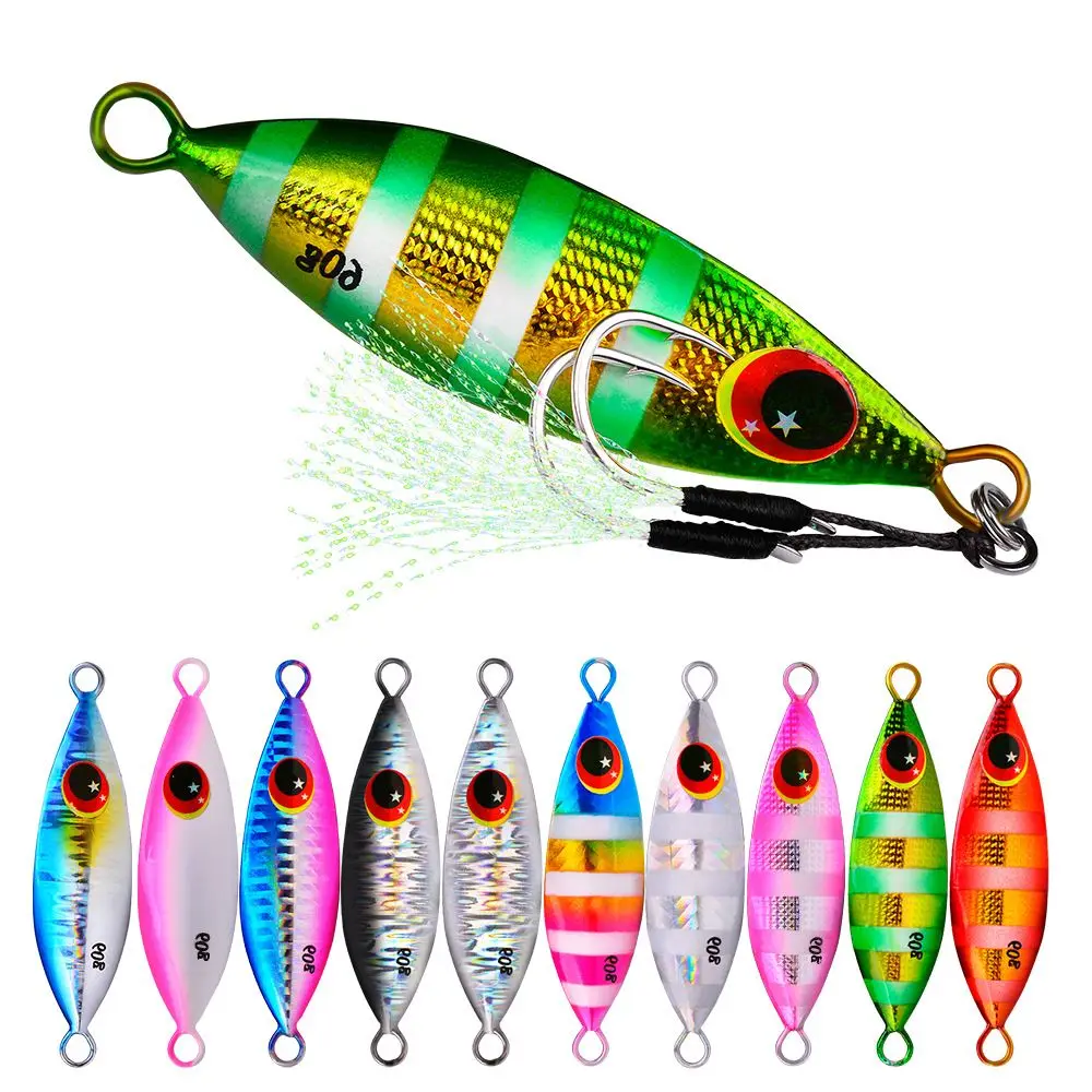 

News 10g/20g/30g/40g/60g Metal Jig Spoon Lure Artificial Bait Hard Bass Pike Shore Slow Casting Jigging Fishing Lure