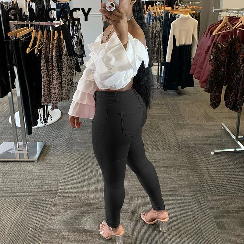 

Women Casual Skinny Pants Ripped Pencil Pants Trousers