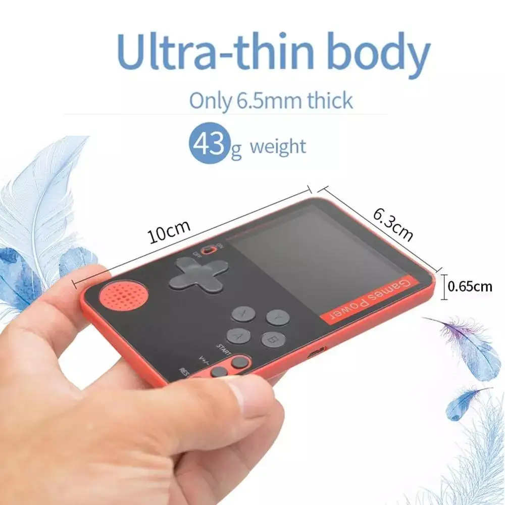 RS-60 Retro Portable Mini Handheld Game Console 2.4-inch Soft Screen Ultra-thin Rechargeable Gamepad Built-in 500 Games | Электроника