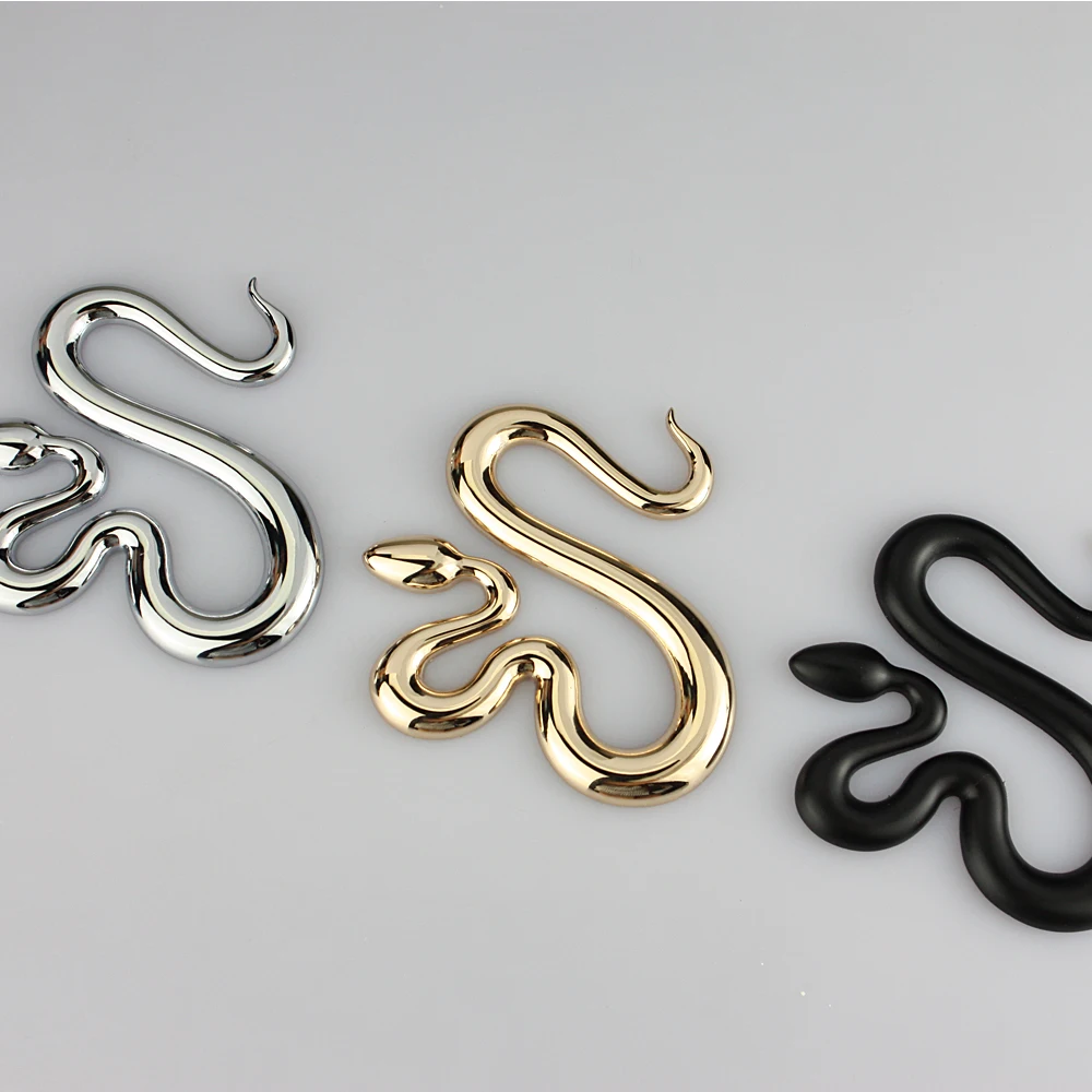 

3D Metal Car Stickers Emblem Animal Snake Logo Badge Exterior Decoration The Whole Body Decal Car Styling Automobile Accessories