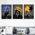 Тревис Скотт музыкальная звезда неоновый постер Biggie 2pac Хип-хоп рэпер модное настенное искусство рисунок на холсте для бара для кафе гостиной домашний декор