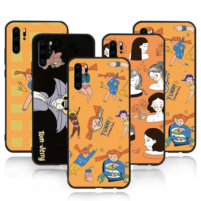 Чехол для телефона с мультяшным яйцом том Джерри huawei p20 p 30 lite Pro P smart mate 10 Y9 2019