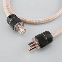 high quality audiocrast 12tc power cable 6n occ power cord with us power plug for amplifier dvd pure copper us power connector