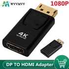 Переходник с порта дисплея на HDMI 1080P 4K, переходник с DP на HDMI мама для ПК, ноутбука, проектора, порт дисплея на HDMI