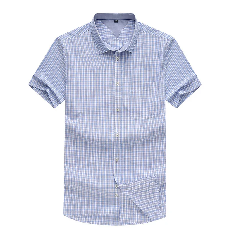 

plus size 8XL 7XL 6XL NEW Men's plus size clothing short-sleeve shirt male plaid casual summer shirt fat Big short sleeved shirt
