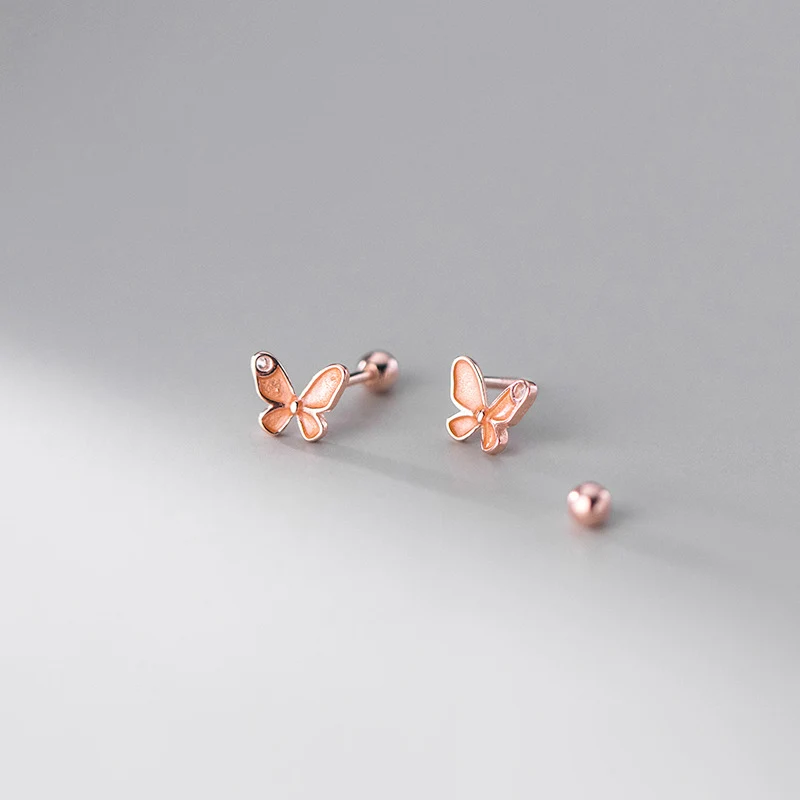 

La Monada Small Stud Earrings For Women 925 Sterling Butterfly Woman Earring Korean Nut Silver 925 Earring Jewelry Female Insect