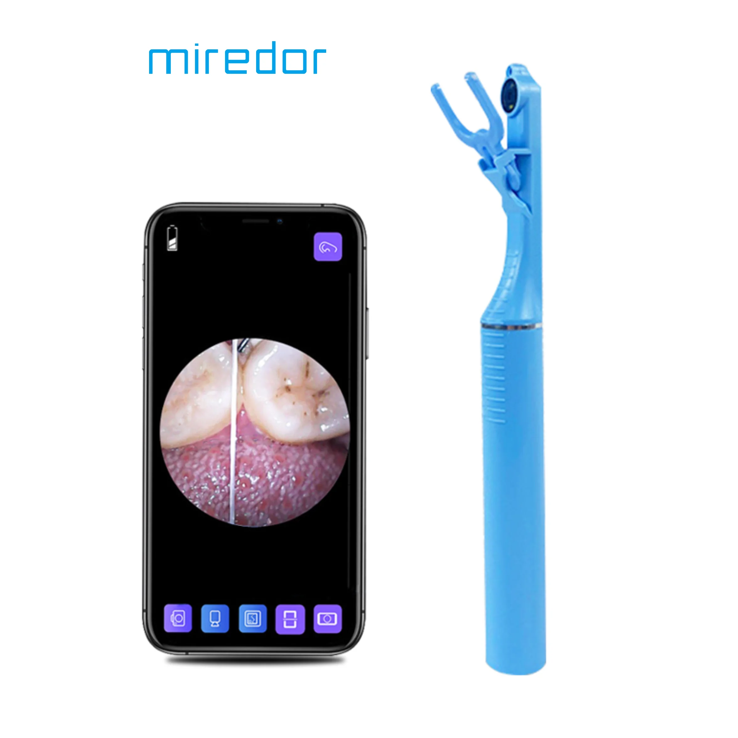 Miredor Intelligent Electrical Visual Teeth Floss Cleaner Smart Dental Flossers With App-enable Camera Endoscope 3 Mega Pixels