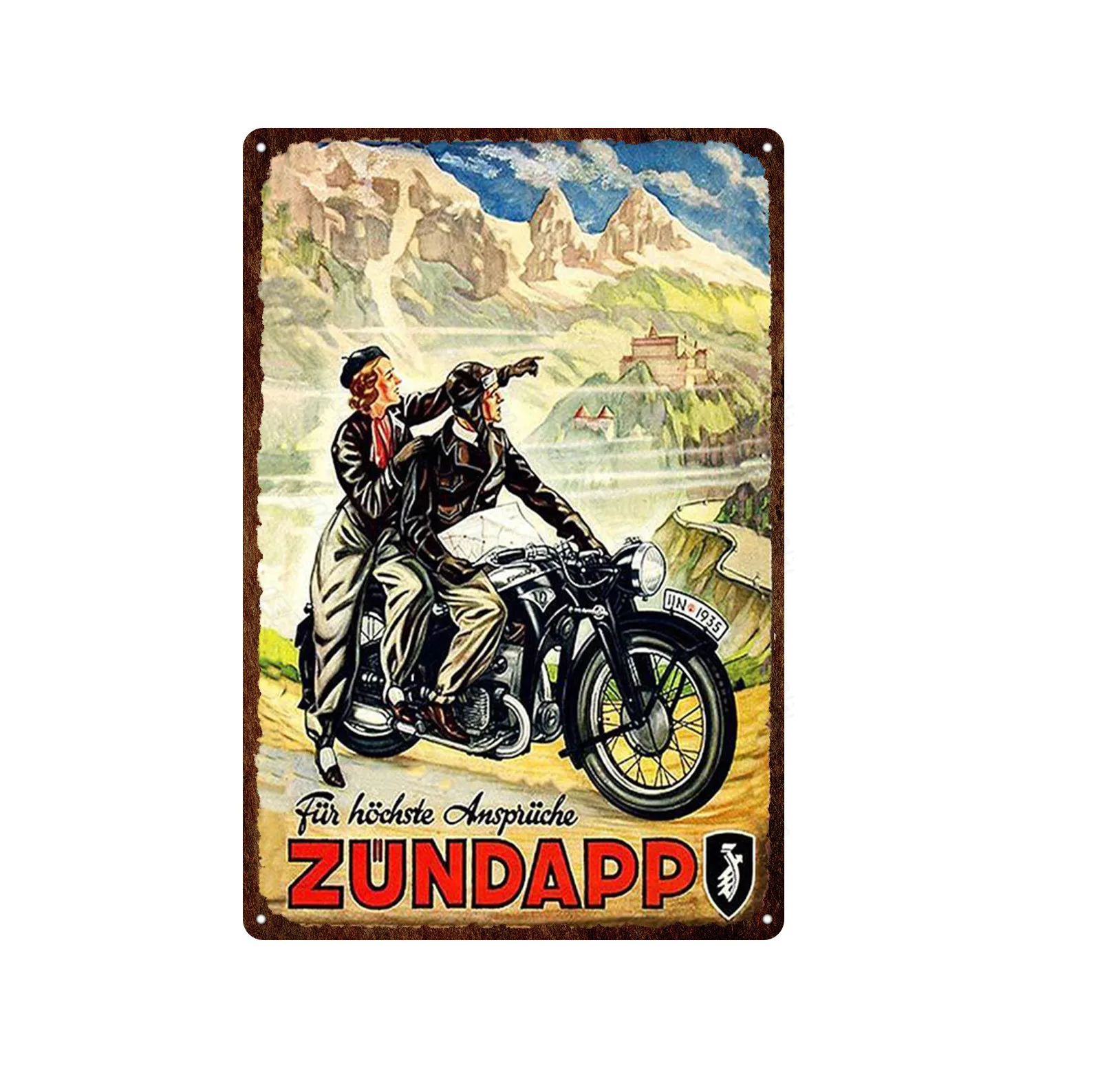 

Wrench Motorcycle Iron Painting Character Metal Tin Card License Plate Poster Wall Art Modern Decorative Office Living Room