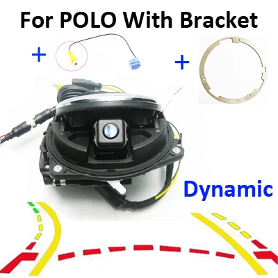 Dynamic Polo Bracket Для VW Знак логотипа умные флип-кейсы заднего вида Камера для VW Golf 5/6/7, MK6/MK7 Passat CC B6/B7/B8 поло EOS Magotan жук - Название цвета: Dynamic Polo Bracket