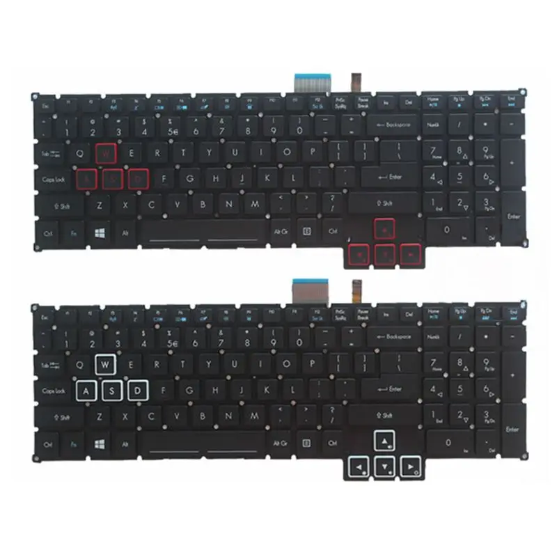 GZEELE для acer Хищник G9-791 G9-791G G9-591 G9-591R G9-591G G9-793 G9-593 G9-792 американская, с задней подсветкой клавиатуры