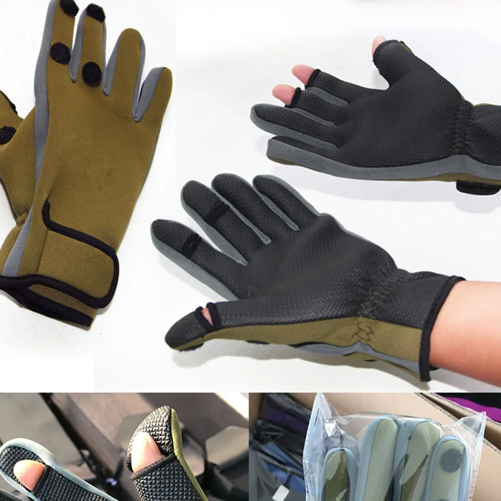 Зимние камуфляжные рыболовные перчатки Нескользящие с открытыми пальцами для