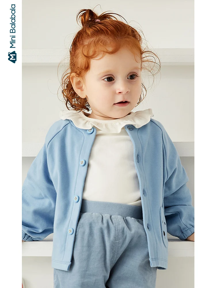 Minibalabala/пальто с рукавами летучая мышь Для малышей Новинка 2019 г. Осенняя детская