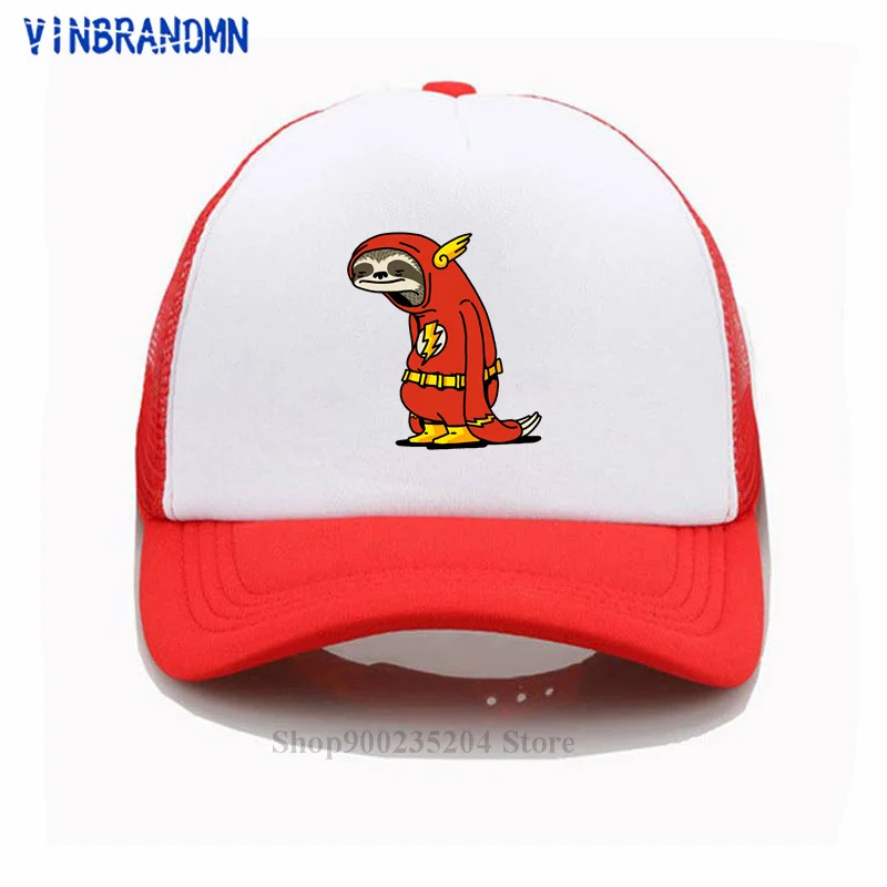 Бейсболка Мужская ленивый Ленивец смешной Рисунок из мультфильма красный |