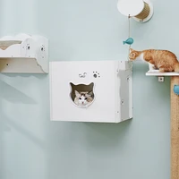 wooden wall mounted cat furniture cat litter cat supplies stable cat toy pet supplies