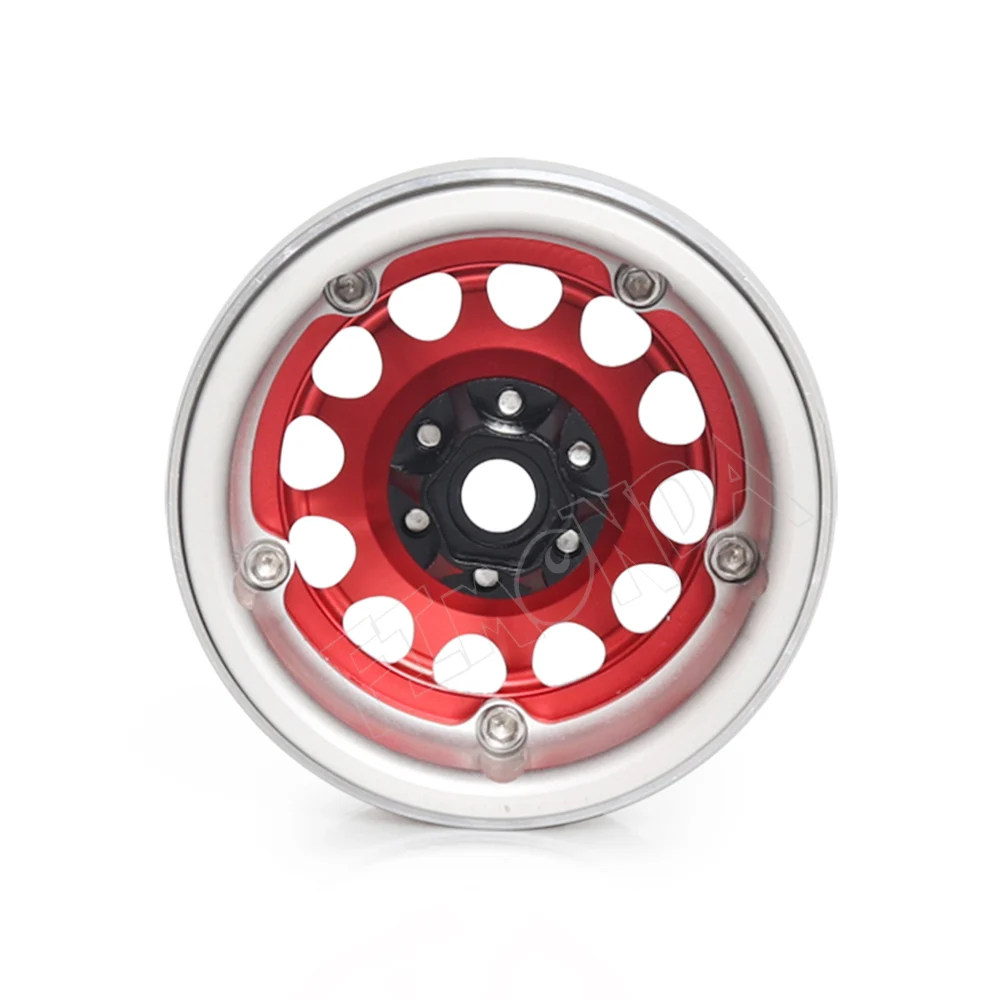 4 шт. колеса из алюминиевого сплава 2 дюйма Beadlock для 1/10 RC Rock Crawler Axial SCX10 90046 RR10 raith