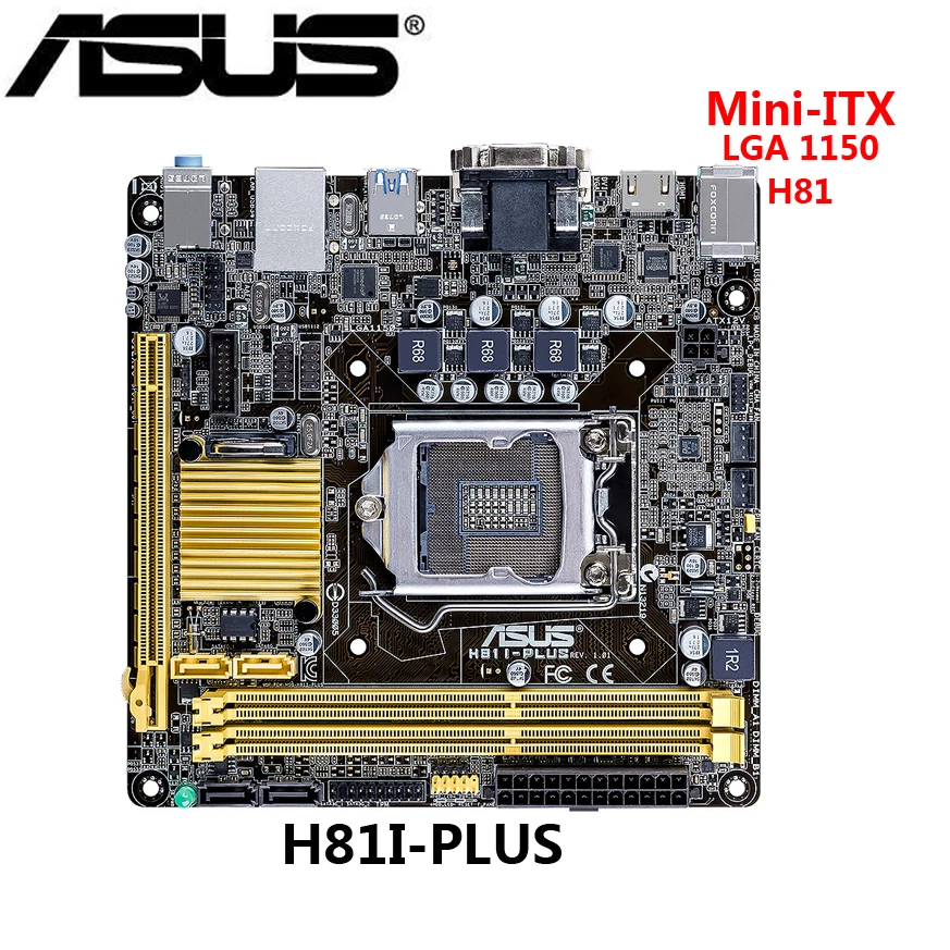 

Used ASUS H81I-PLUS MINI ITX HTPC Original motherboard desktop Board Mainboard Socket LGA 1150