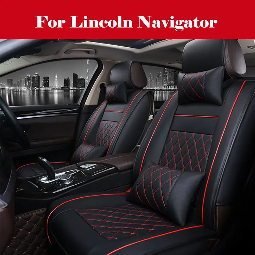 

car styling Fashion Style car seat Cover,Winter Leather Seats Car,PU Leather and 3D Breathable Fabric For Lincoln Navigator