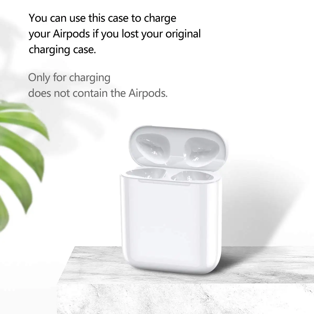 Стандартный беспроводной чехол для зарядки Airpods QI Airpods, чехол для беспроводного зарядного устройства, совместимый с любым беспроводным зарядным устройством