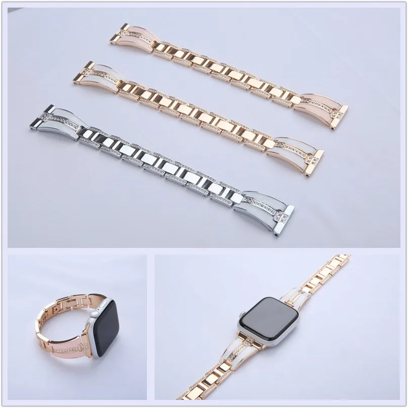 

Металлический ремешок H-типа из нержавеющей стали для Apple Watch 6 5 4 3 2 1, модель поколения: 38 42 40 44 мм