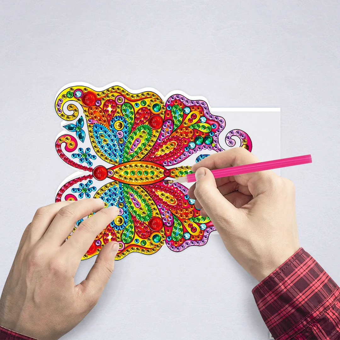 Набор для алмазной вышивки бабочка 7 цветов | Дом и сад