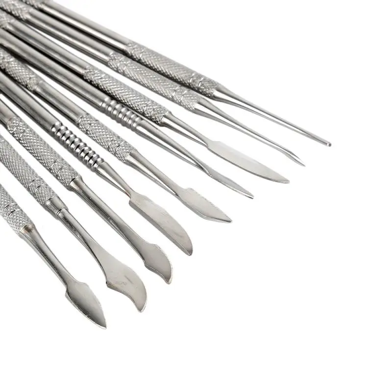 10 шт./компл. Нержавеющая сталь комплект Воск Резьба Набор инструментов