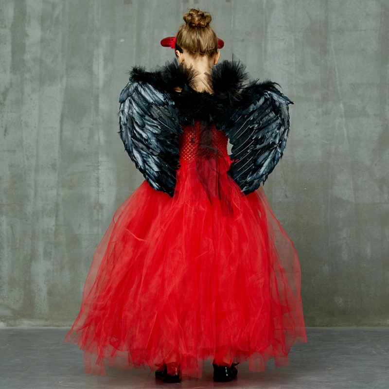 Детская одежда на Хэллоуин малефисентная королева зла платье-пачка для девочек