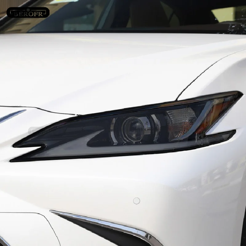 2Pcs Car Headlight Protection Tint Film Smoke Black TPU Protective Transparent Sticker For Lexus ES 2018-On XZ10 Accessories 2Pcs Car Headlight Protection Tint Film Smoke Black TPU Protective Transparent Sticker For Lexus ES 2018-On XZ10 Accessories