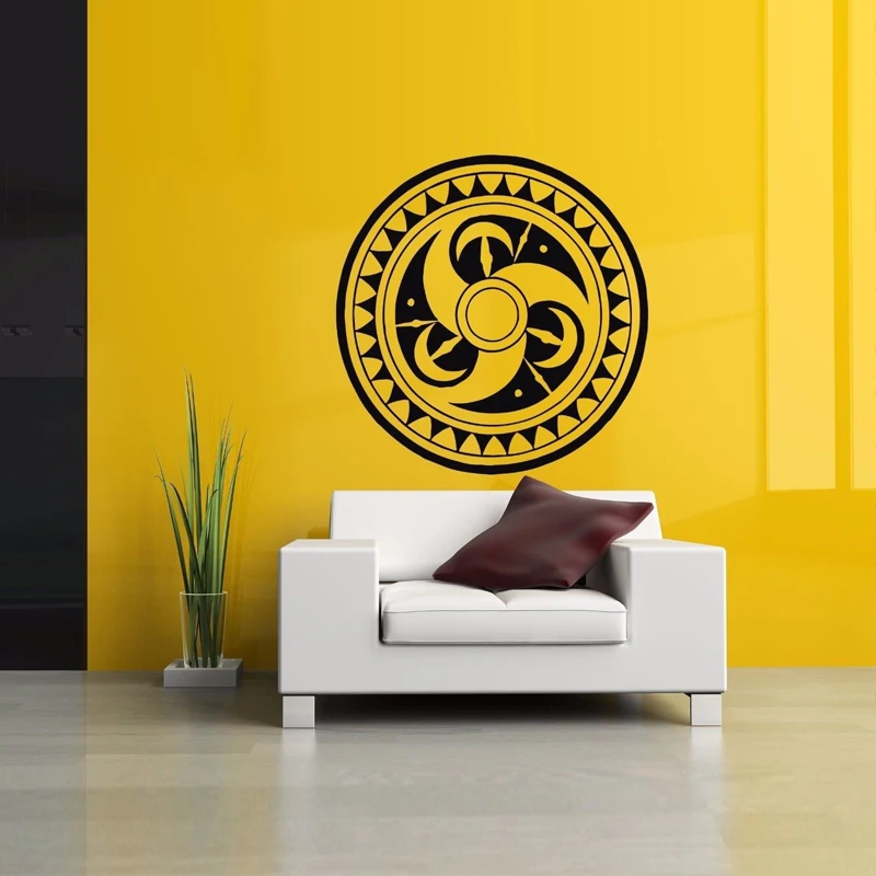 

Tribal Circle Tattoo Poster Wallpaper Decals Living Room Decoration for Home Wall Sticker for Bedroom Art Murals Vinyl Art LW332