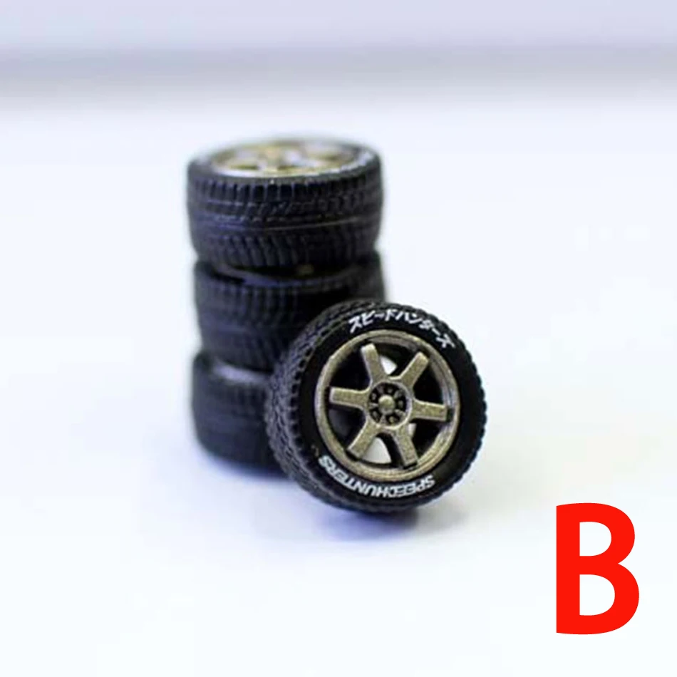 Модель резиновой шины масштаб 1/64 1 комплект колесо из сплава для