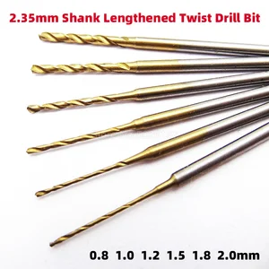 1Pcs 2.35MM Shank Hss Titanium Coated Drill Bits High Speed Steel Bit Power Drilling Tools Wood Cobalt Metal Working Twist