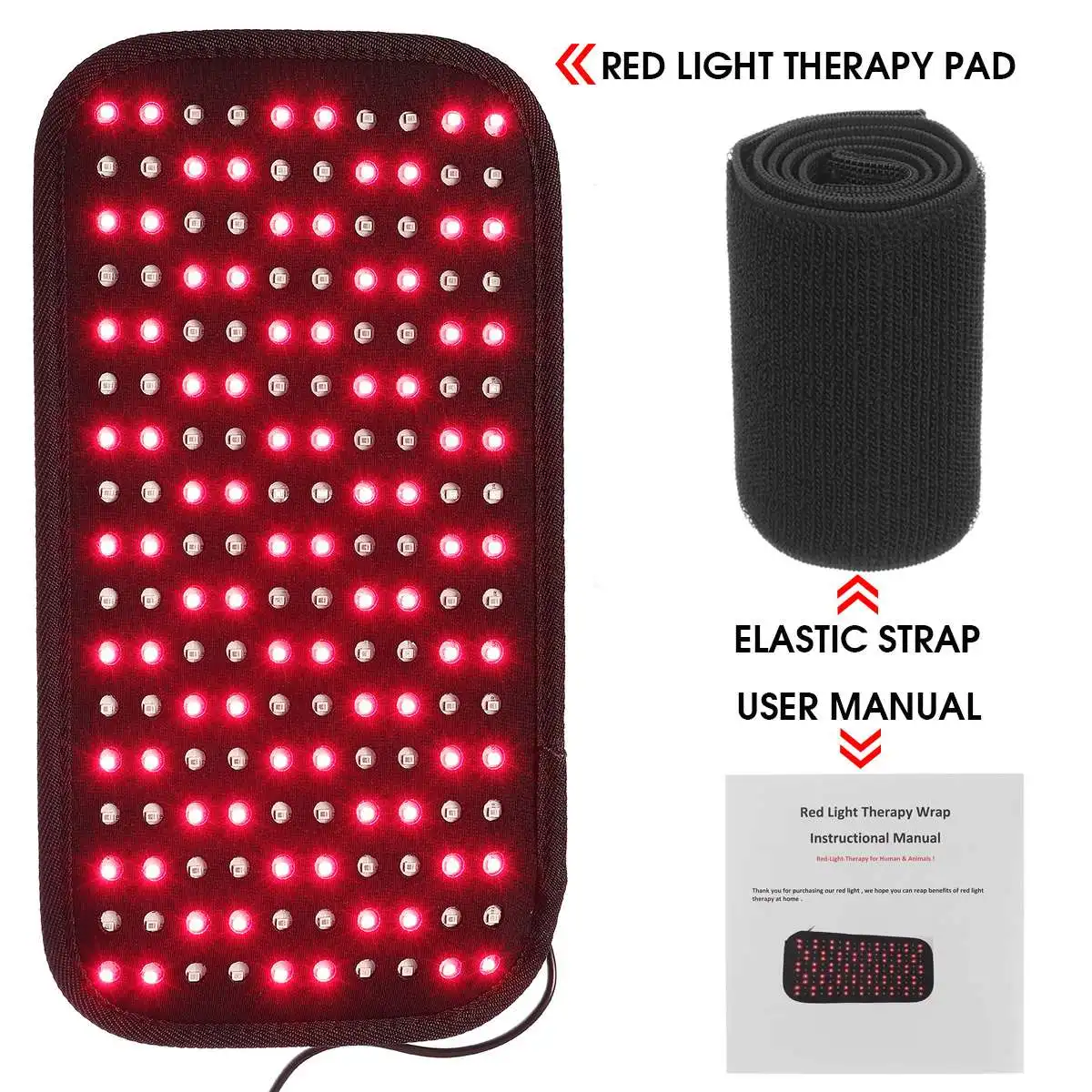 660nm 850nm LED Red Light Therapy Near Infrared Light Therapy Devices Large Pads Wearable Wrap for Pain Relief at Home