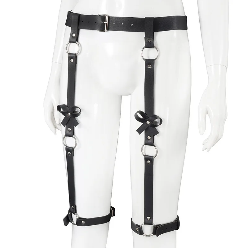Кожаные ремни портупея SM чулки подтяжки взрослые игры секс рабы тренировочные
