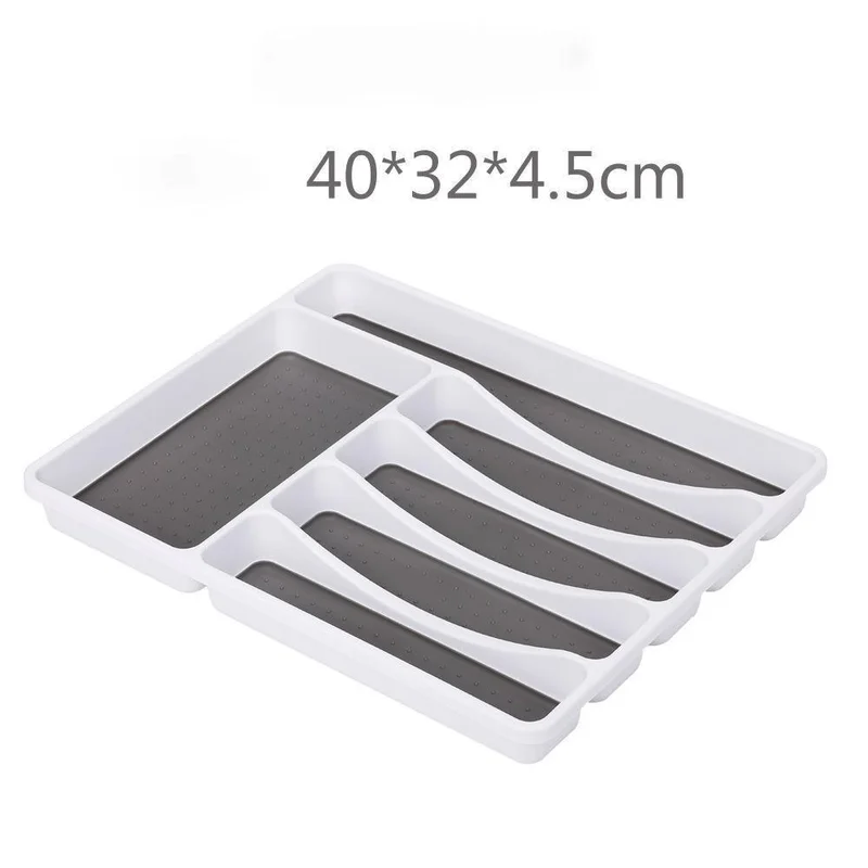 

6 Compartments Cutlery Box Kitchen Drawer 6 Grid Single Storage Box Knife And Fork Separation Storage Box Kitchen Tableware Tray