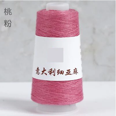 peach pink 100 г/лот итальянская тонкая пряжа рами рами летняя ручная вязка нитки для вязания - Цвет: peach pink
