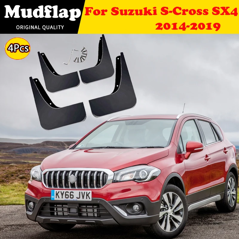 

Mud Flap for Suzuki S-Cross SX4 2014~2019 2015 2016 2017 2018 Mudflaps Splash Guards Car Accessories Stickers 4Pcs